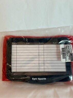 Epic Sports Triple wristband, playbook,- Red